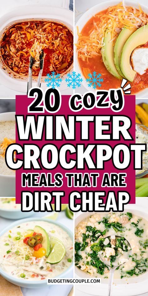 Cheap & Unique Winter Crockpot Recipe: cheap meals budget, comfort food dinner recipes, quick and inexpensive dinner recipes Simply Crockpot Meals, Yummy Crock Pot Recipes, Cheap But Good Dinner Recipes, Budget Crock Pot Meals, Inexpensive Slow Cooker Meals, Crock Pot Recipes For Cold Weather, Easy Cheap Dinners Crockpot, Crockpot Recipes That Freeze Well, Easy Comfort Crockpot Meals