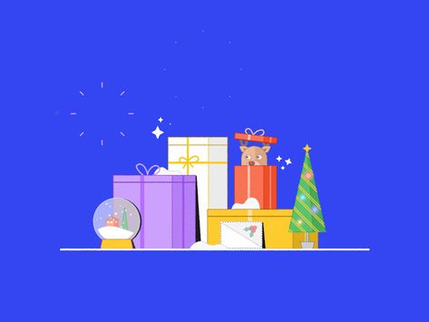 Christmas Gift Illustration, Holiday Animation, Xmas Messages, Xmas Gif, Puzzle Logo, Christmas Newsletter, Banner Design Inspiration, Animation Gif, Motion Graphics Inspiration