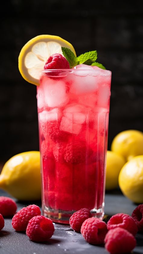 Pink Raspberry Lemonade [15 Minutes] - Chasety Essen, Rasberry Lemonade, Summer Feast, Trending Food, Perfect Summer Drink, Lemonade Cocktail, Pink Raspberry, Refreshing Drinks Recipes, Lemonade Drinks