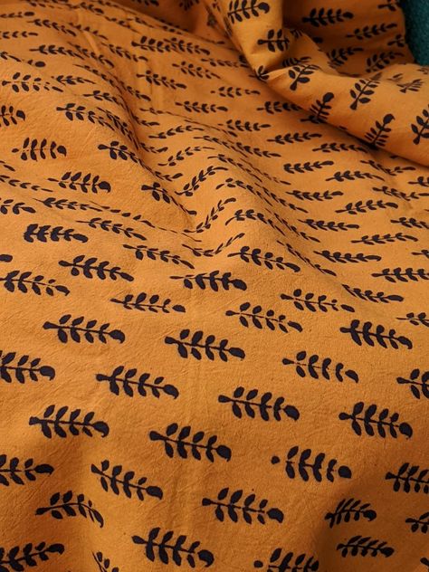 Bagh Fabric, Cotton Fabric, Hand Made Block Print Cotton Fabric,Bagh Block Print, Orange Fabric Bagh Print, Simple Motif, Orange Fabric, Block Printing Fabric, Fabric Cotton, Animal Print Rug, Block Print, Printed Cotton, Print Dress