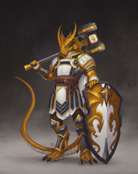 ArtStation - Eelan, Dragonborn Paladin of Týr Dragonborn Paladin Of Bahamut, Brass Dragonborn Dnd, Silver Dragonborn Paladin, D&d Dragonborn, Dragonborn Paladin Dnd, Dragonborn Dnd Art, Golden Dragonborn, Paladin Rpg, Brass Dragonborn