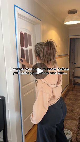 163K views · 1.4K reactions | This is seriously the best way to get those clean lines! Here are the details: 

1. After you tape, paint over the tape with your current wall color. Let that completely dry. 
2. After your last coat of the new color is on, remove the tape while that last coat is still wet! 

For my walls I used my wall color, then on the trim used my trim color.

That’s it! Super easy way to get nice clean lines 🙌🏼 make sure you save for your next paint project!! | megankhome | Paul Russell · Slippin' Brown Painted Trim, Darker Trim Lighter Walls, Trim Paint Color, Tan Walls, Dark Trim, Top Paintings, Tan Trim, Cream Walls, Wall Trim