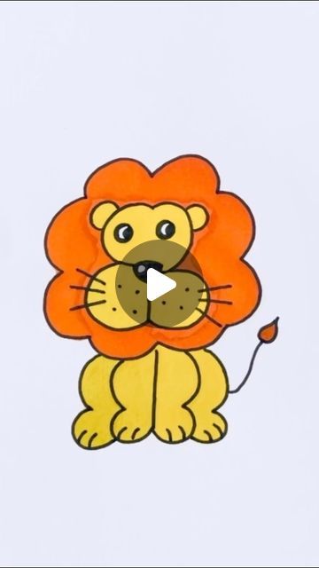 Creative Drawing for kids on Instagram: "Easy Lion Drawing for Kids #reels #art" How To Draw Lion, How To Draw A Lion, Lion Easy Drawing, Lion Drawing For Kids, Lion Drawing Easy, Lion Drawing Simple, Lions For Kids, Christmas Drawings For Kids, Fast Drawing