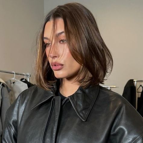 Hailey Bieber Bob Hair, Hailey Bieber Hair Short, Hailey Bieber Short Hair, Hailey Bieber Bob, Hailey Bieber Hair, One Length Bob, Short Hair Aesthetic, Female Haircuts, One Length Bobs