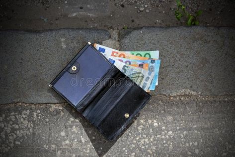 Lost Wallet with money. Lost wallet on the sidewalk, thrown, banknotes, euro #Sponsored , #sponsored, #Ad, #Wallet, #wallet, #banknotes, #money Flower Toss, Wallet With Money, Lost Wallet, Social Media Marketing Quotes, Banknotes Money, Money Flowers, Marketing Quotes, Technology Logo, Bank Notes