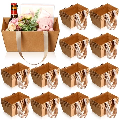 PRICES MAY VARY. Gift Baskets Empty Bulk: you will receive 72 small baskets for gifts, abundant quantity can meet your daily use and replacement needs, provide you with a lot of convenience for packing and decorating party gifts Fit Size: food gift basket with handle measures approximately 9.8 x 6.5 x 4.3 inches / 25 x 16.5 x 11 cm, easy to carry and store, can hold candles, snacks, flowers, gift boxes of soaps, etc., easy to fold and store, won't take up too much space Reliable Kraft Paper Mate Baskets For Gifts Ideas, Tenant Gift Basket, Fall Thank You Basket, Christmas Company Gifts, How To Wrap A Gift Basket, Liquor Basket Ideas For Raffle, Small Gift Basket Ideas, Bulk Christmas Gift Ideas, Holiday Gift Basket Ideas