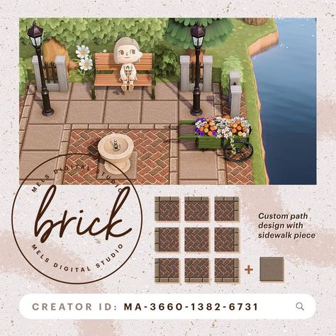 mel on Twitter: "Just posted my brick path to my creator ID! Would love to see if you use them feel free to tag me! #acnh #ACNHDesigns… https://t.co/JHhlr3nGqb" Acnh Brick Designs, Acnh Paths Designs Brick, Brick Path Animal Crossing, Animal Crossing Brick Path, Acnh Brick Path Design, Brick Path Acnh, Acnh Sidewalk, Acnh Pathing, Acnh Brick Path