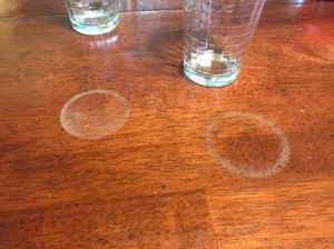 Removing Drink Rings from Wood Furniture | ThriftyFun Water Stain On Wood, Remove Water Spots, Remove Water Stains, White Rings, Wood Repair, Vinegar Uses, Water Rings, Walnut Furniture, Decor Ikea