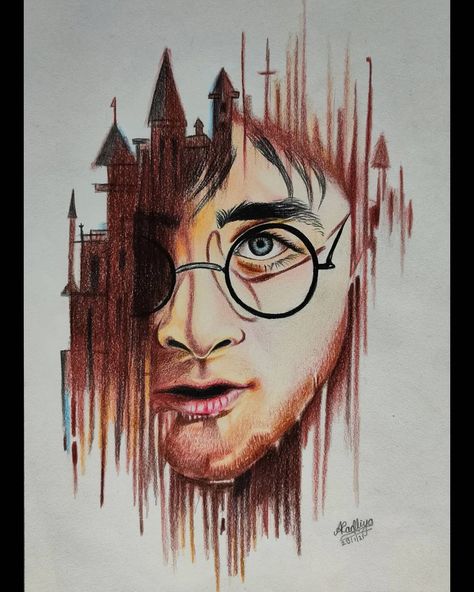 449 Likes, 94 Comments - Artist Aviral (@avi_s__art) on Instagram: “So finally I made colored artworks It's my first realistic colorful Sketch . . . Used @staedtler…” Hp Drawings, Harry Potter Portraits, Harry Potter Sketch, Paintings Nature, Harry Potter Colors, Harry Potter Art Drawings, Harry Potter Painting, Boho Art Drawings, Pencil Sketch Images