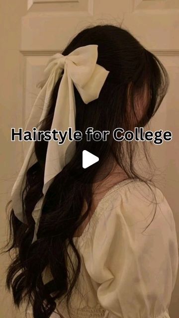 Hairstyle For College Girl, Hair Styles For College Girl, Back To College Hairstyles, Cute College Hairstyles, Cute Daily Hairstyles, Hairstyles Korean Girl, Straight Hairstyles For School, College Girl Hairstyles, Korean Girl Hairstyle