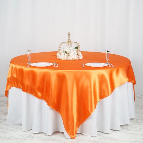 https://www.efavormart.com/products/90-orange-satin-overlay-seamless-square-table-overlays?variant=43648072466 Yellow Party Decorations, Yellow Party, Table Overlays, Orange Square, Orange Satin, Party Catering, Satin Roses, Orange Wedding, Square Tablecloth