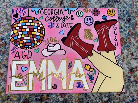 College Painting Canvases, College Canvas Paintings, College Paintings, Dorm Canvas Art, Dorm Canvas, College Canvas Art, College Dorm Art, Dorm Paintings, College Collage