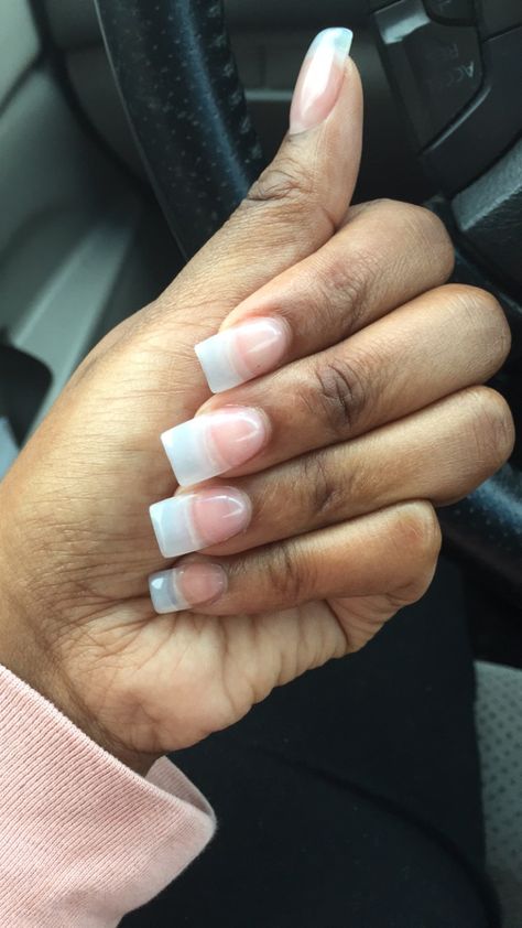 Clear nails Glass Nails Acrylic Clear Short, Clear Matte Acrylic Nails, Modest Nails, Classy Acrylic, Clear Acrylic Nails, Acrylic Nail Shapes, Classy Acrylic Nails, Nail Idea, Clear Nails