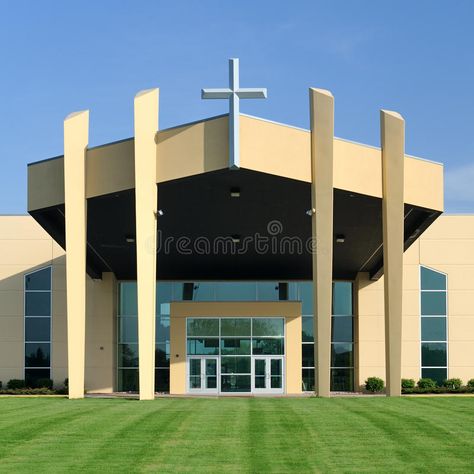 Square Pillar Design Exterior Entrance, Church Building Design Exterior, Church Exterior Design, Modern Church Design, Contemporary Church Design, Modern Church Architecture, Church Stage Design Ideas Backdrops, Church Building Plans, Stair Design Architecture