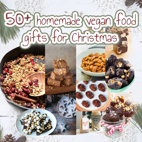 Vegan Gifts Ideas, Vegan Diy Gifts, Homemade Christmas Gifts Food, Christmas Gifts Food, Food Gifts For Christmas, Vegan Food Gifts, Vegan 101, Food Gift Ideas, Vegan Christmas Gifts