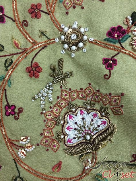 f Misha Lakhani Embroidery, Misha Lakhani, Village Women, Zardozi Work, Zardozi Embroidery, Bridal Designers, Tambour Embroidery, A Fashion Designer, Hand Work Embroidery