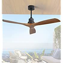 Check this out! Ceiling Fan Flush Mount, Light Wood Ceiling, Wooden Ceiling Fan, Ceiling Fan No Light, Wood Ceiling Fans, Low Profile Ceiling Fan, Farmhouse Ceiling, Mass Appeal, Farmhouse Patio