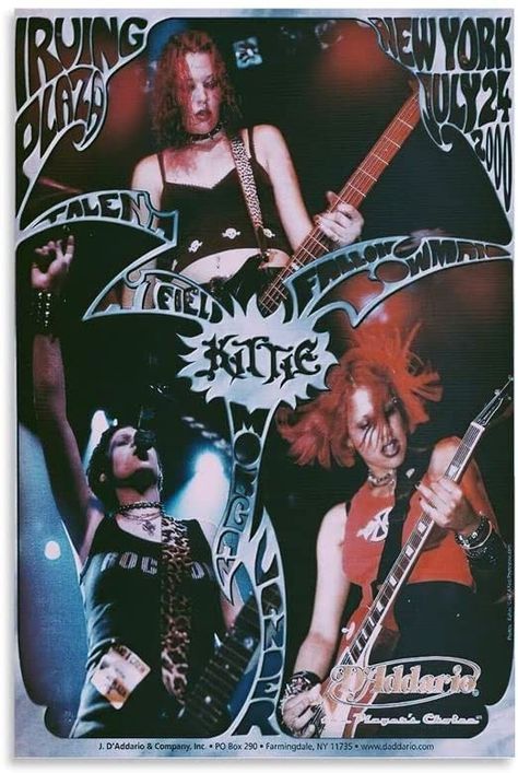 Kittie Poster Band, Kittie Wallpaper Band, Kittie Band Poster, Nu Metal Wallpaper, Kittie Band, Living Room Posters, Posters Bedroom, Tenacious D, Bedroom Painting