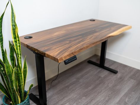 Murphy Desk, Wood Desk Top, Monitor Shelf, Standing Desk Frame, Live Edge Desk, Reclaimed Wood Desk, Walnut Desk, Desk Frame, Wooden Drawer