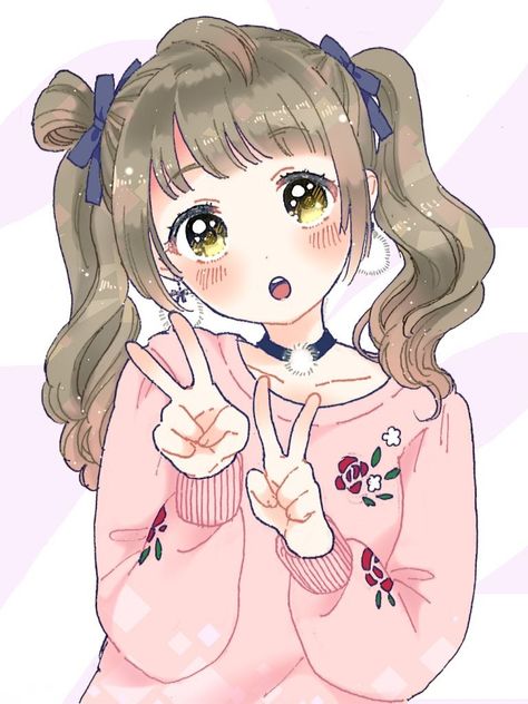 Love Live! School idol project, Minami Kotori Peace Sign Pose, Peace Sign, Anime, Pink