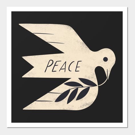 A peace-loving dove in flight, carrying an olive branch and simple message—end war now! -- Choose from our vast selection of art prints and posters to match with your desired size to make the perfect print or poster. Pick your favorite: Movies, TV Shows, Art, and so much more! Available in mini, small, medium, large, and extra-large depending on the design. For men, women, and children. Perfect for decoration. Peace Dove Art, Decoration Creche, Peace Bird, Dove Pigeon, Peace Dove, Instagram Art, Stationery Cards, Peace Sign, Print Pattern