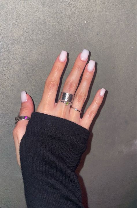 Milk White Nails, Milk Color, Nails Square, Nails Inspo, Nude Nails, White Nails, Short Nails, Stylish Nails, Spring Nails