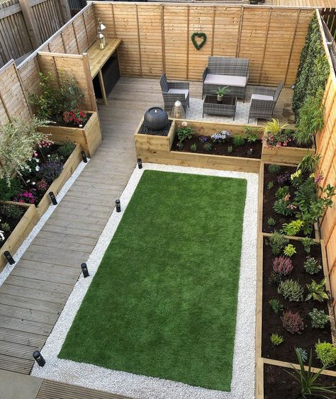 Create a peaceful, minimalist garden with raked gravel, stones, and sparse greenery. No Grass Garden Ideas, Small Yard Design Ideas, New Build Garden Ideas, Small Yard Design, Small Back Gardens, Small Garden Layout, Garden Fireplace, Small Yard Landscaping, Small Garden Landscape