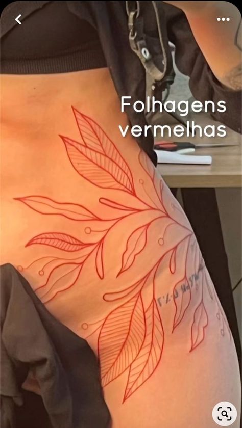 Red Vines Tattoo, Hip Stomach Tattoo, Stomach Hip Tattoo, Tight Tattoo, Tight Tattoos, Pelvic Tattoo Hip, Tattoos With Deep Meaning, Tattoos Black Women, Pelvic Tattoos