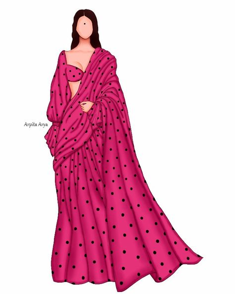 Croquis Fashion Illustration With Dress, Saree Illustration Digital, Fashion Art Painting Dresses, Indian Fashion Design Sketches, Illustration Dress Sketches, Saree Illustration Fashion Sketch, Fashion Illustration Sketches Dresses Design Inspirational, Indian Fashion Illustration Sketches, Digital Fashion Illustration Sketches