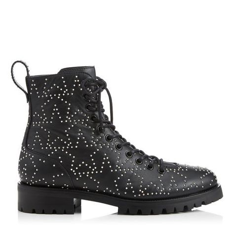 Jimmy Choo PISO DE CRUZ Designer Ankle Boots, Luxury Boots, Womens Designer Boots, Mini Studs, Shoes Boots Ankle, Shoes Luxury, Lace Up Booties, Footwear Design Women, Jimmy Choo Shoes