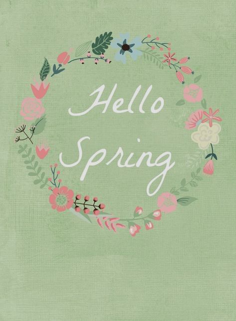 Welcome Spring w/Four Free Printables Hello Spring Wallpaper, Dance Decor, Easy Spring Recipes, Background Android, Door Signs Diy, Hello November, Spring Fun, Apartment Renovation, Seasons Change