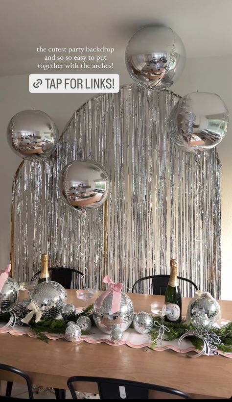 30th Decorations, Disco Prom, New Year Backdrop, Fringe Curtains, Disco Birthday Party, Disco Decorations, Disco Party Decorations, Sparkly Party, Disco Theme