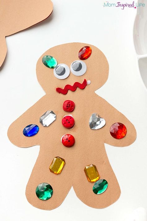 gingerbread decorating craft idea for toddlers Gingerbread Man Art, Art Activity For Kids, Gingerbread Man Crafts, Collage Craft, Gingerbread Man Activities, December Crafts, Christmas Crafts For Toddlers, Gingerbread Crafts, Preschool Christmas Crafts