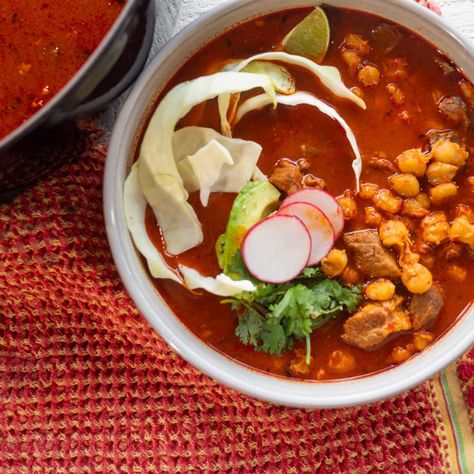 Check out my video on how to make an amazing Posole Rojo!  Posole is a Mexican soup that is traditionally... Posole Rojo Recipe, Pork Posole Recipe, Pork Posole, Posole Recipe, Souper Bowl, Pozole Recipe, Dried Chili Peppers, Mexican Soup, Pozole