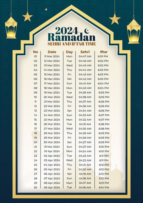 Ramadan Calendar 2024, 2024 Template, Islamic Template, Pashto Quotes, Ramadan Calendar, Ramadan 2024, Islamic Calendar, November Calendar, Calendar June