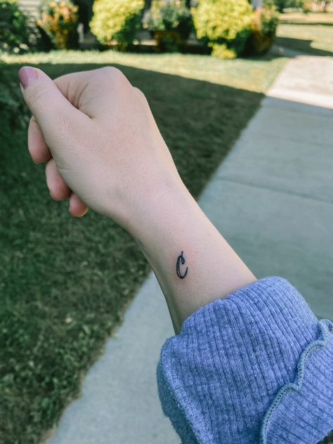 C initial tattoo on wrist Initial C Tattoo, Initial Tattoo C, Initial Tattoo Wrist, C Tattoo Initial, C Initial Tattoo, Tattoo On Wrist, C Initial, Initial C, C Tattoo