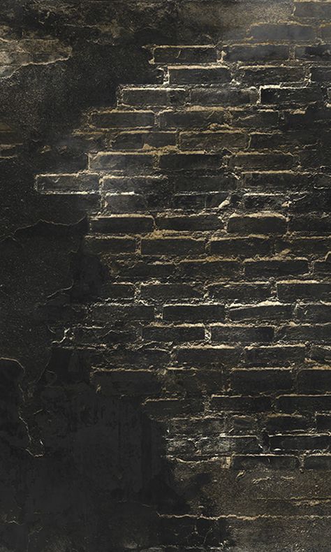 Faux Brick Wall Panels, Black Brick Wall, Black Feature Wall, Faux Brick Walls, Black Brick, Commercial Wallpaper, Faux Brick, Metallic Wallpaper, Brick Wallpaper