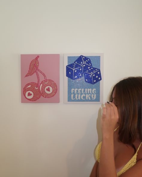 “Pink cherry kit” + “ blue feeling lucky kit” is available on my website! Use code “strawberry15” for 15% off your order ending TONIGHT!!!💗💗💗 Blue Feeling, Feeling Lucky, Gems Art, Pink Cherry, Art Background, Diamond Art, Painting Art, My Website, Art Canvas