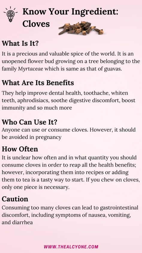 15 Amazing Health Benefits Of Cloves And Side Effects 1 Benefits Of Cloves, Cloves Health Benefits, Cloves Benefits, Magic Herbs, Tooth Pain, Clove Oil, Regulate Blood Sugar, Body Is A Temple, Stomach Pain