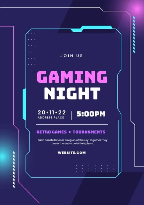 Gradient Futuristic Gaming Night Invitation Futuristic Invitation Design, Invitation Card Design Online, Gaming Event Poster, Futuristic Invitation, Tech Event Poster, Futuristic Design Graphic, Futuristic Graphic Design, Futuristic Theme, Futuristic Poster