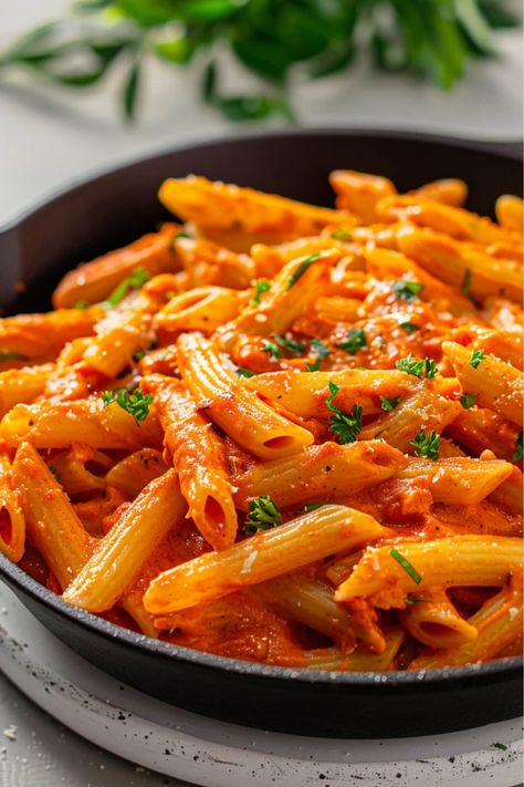 Roasted Red Pepper Pasta - Insanely Good Pasta With Red Sauce Recipes, Pasta Red Sauce Recipe, Roasted Bell Pepper Pasta, Pasta With Roasted Red Peppers, Red Pepper Recipes, Red Sauce Recipe, Red Pasta, Roasted Red Pepper Pasta, Red Pepper Pasta