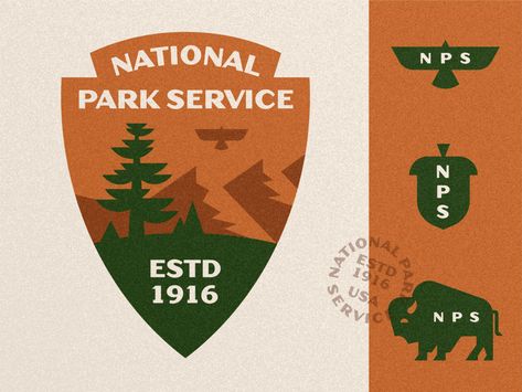 🏔️🌲 Happy National Park Week! To celebrate, we're sharing some incredible graphic design shots inspired by the U.S. National Parks.   #NationalParkWeek #graphicdesign #dribbble #design #nationalparks #logo Dribbble Design, Logos Vintage, Logos Retro, Simple Designs To Draw, Service Logo, Parking Design, Graphic Design Layouts, Us National Parks, Badge Design