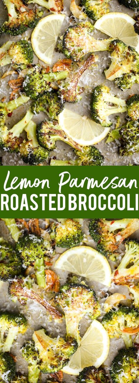 Broccoli Lemon, Parmesan Roasted Broccoli, Roasted Broccoli Recipe, Parmesan Broccoli, Plat Simple, Diner Recept, God Mad, God Mat, Roasted Broccoli