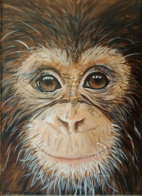 Jungle Animal Art, Gorillas Art, Daydream Believer, Monkey Art, Acrylic Painting For Beginners, Acrylic Painting Techniques, Acrylic Painting Tutorials, Lukisan Cat Air, Beginner Painting