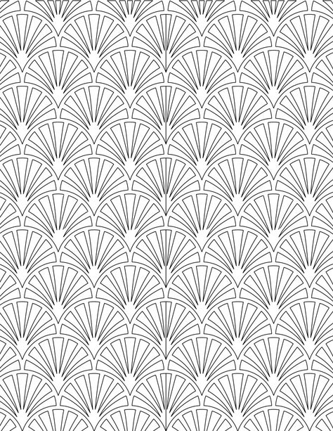 Pool Pattern, Shell Embroidery, Embroidery Sketch, Geometric Patterns Drawing, Geometric Tattoo Pattern, Tessellation Patterns, Seashell Tattoos, Seashell Pattern, Geometric Coloring Pages