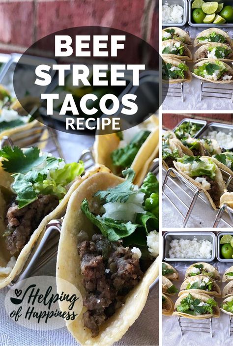 Ground Beef Street Tacos Recipe, Beef Street Tacos Recipe, Street Tacos Recipe Chicken, Beef Street Tacos, Street Tacos Recipe, Taco Recipes Ground Beef, Cilantro Tacos, Recipe Ground Beef, Street Taco Recipe