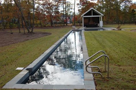 Outdoor Lap Swimming Pool Design Ideas | Lap pools for narrow yards Backyard Lap Pool, Lap Pools Backyard, Lap Pool Designs, Lap Pools, Cheap Pool, Lap Swimming, Residential Pool, Small Swimming Pools, Pools Backyard