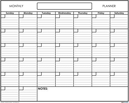 Amazon.com : SwiftGlimpse 36" x 48" Wet Erase Undated 1 Month Wall Calendar Monthly Planner Blank Reusable Perfect for Organizing Home Office Academic Schedules : Office Products Blank Monthly Calendar Template, Excel Calendar Template, Blank Monthly Calendar, Planning Calendar, Blank Calendar Template, Life Binder, Monthly Calendar Template, Calendar Organization, Wall Planner