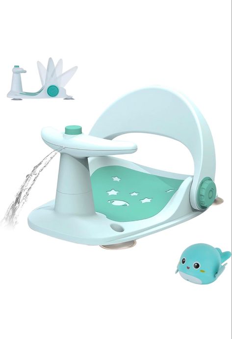 The REIKTLUD Baby Bath Seat features a unique water spray design and adjustable backrest support that frees up adults' hands and allows babies 6-18 months to enjoy a safe, fun bath time Bathtub Seat, Bath Chair, Baby Bath Seat, Toddler Bath, Bath Seats, Bath Tubs, Amazon Baby, Baby Bath Tub, Shower Chair