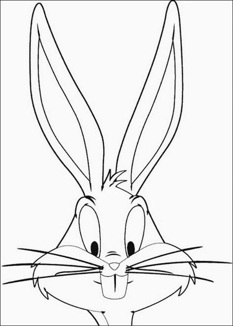 Bugs Bunny Drawing, Hello Kitty Desenho, Bugs Bunny Cartoons, Super Coloring Pages, Bunny Coloring, Kid Coloring Page, Coloring Pages Inspirational, Bunny Coloring Pages, Bunny Drawing